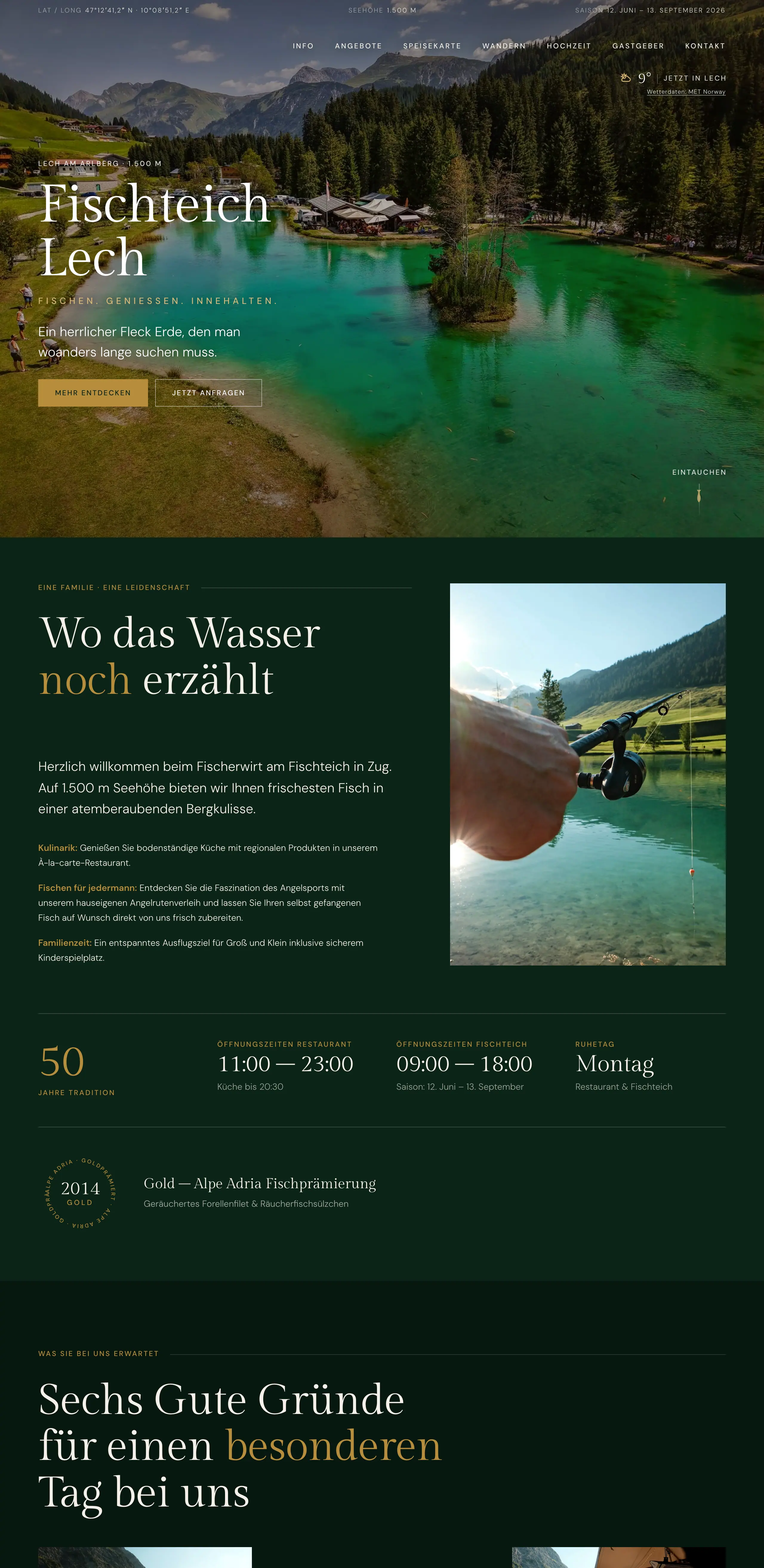 Fischteich Lech — die komplette Website